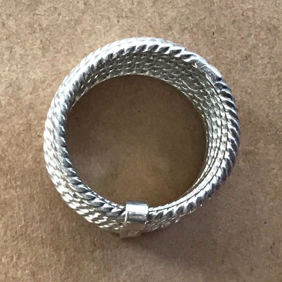 Sterling Silver Multi-Stacked Rope Ring - Picture 4 of 9